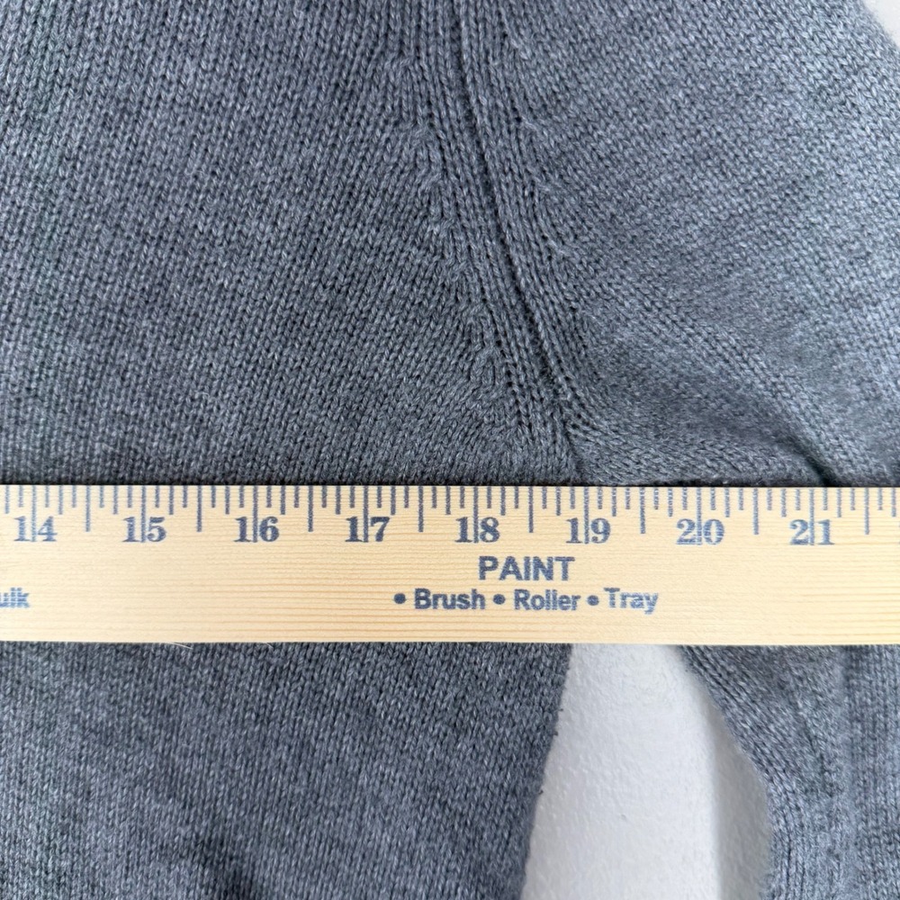 Tommy Hilfiger Womens Gray Shawl Collar Cotton Blend Knit Sweater Size L - Picture 4 of 7